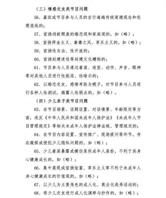 网络综艺节目新标准：不得选用丑闻劣迹影响不良艺人