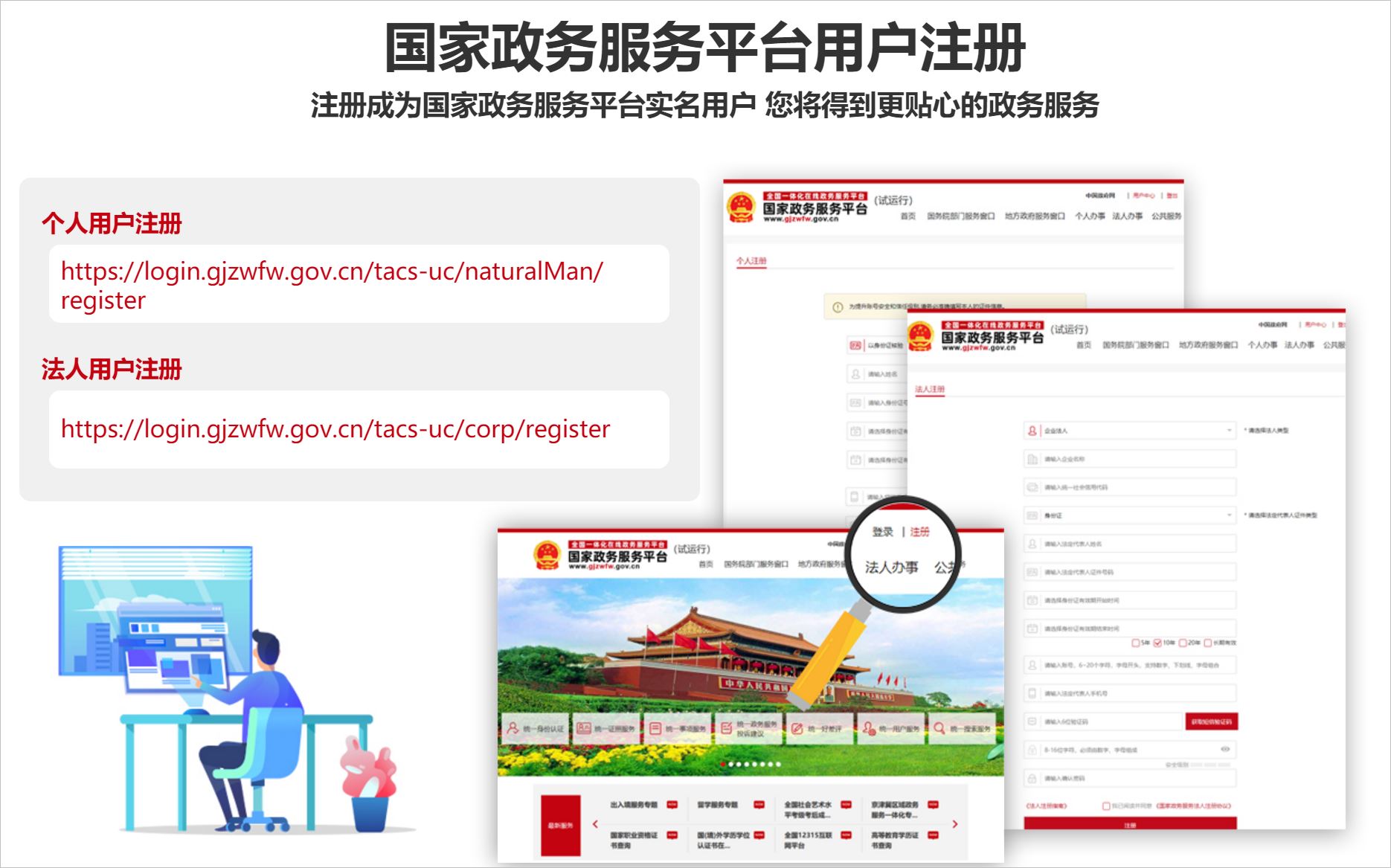 注册成为国家政务服务平台实名用户 您将得到更贴心的政务服务