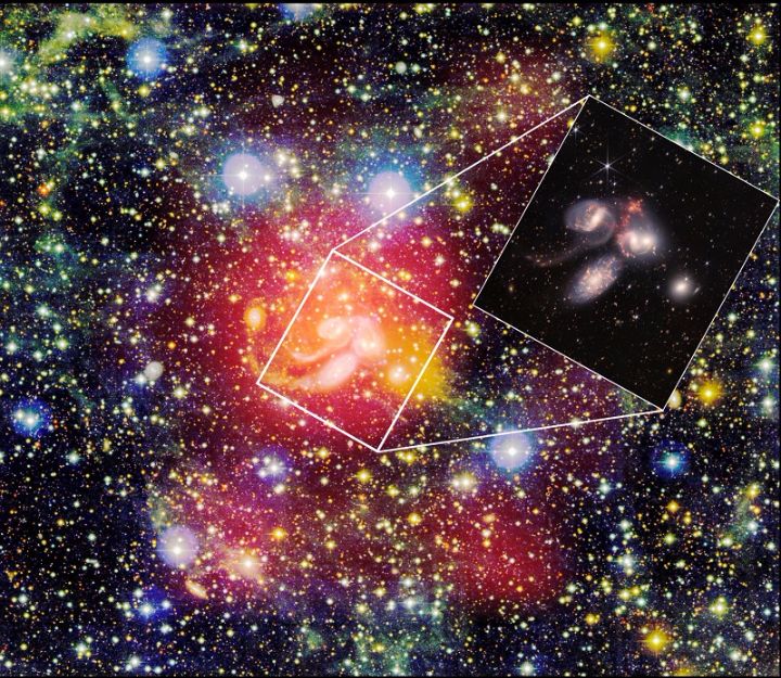 中国天眼FAST发现斯蒂芬五重星系宇宙中最大原子气体结构