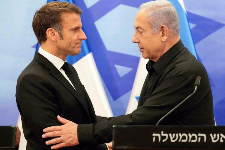 法国总统马克龙呼吁重启中东和平谈判，让巴勒斯坦建国也有利于以色列国防安全