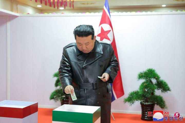 设立绿色（赞成票）和红色（反对票）投票箱，朝鲜选举首现反对票或为强调民主投票 ...