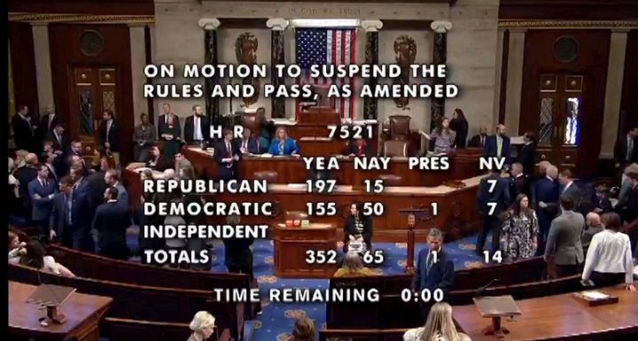 美国众议院通过要求字节跳动剥离TikTok的法案