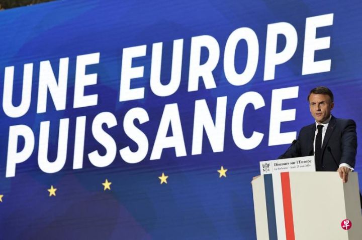 法国总统马克龙：呼吁欧洲建立更强大、一体化的防务系统，并指欧洲绝不能成为美国附庸 ... ...